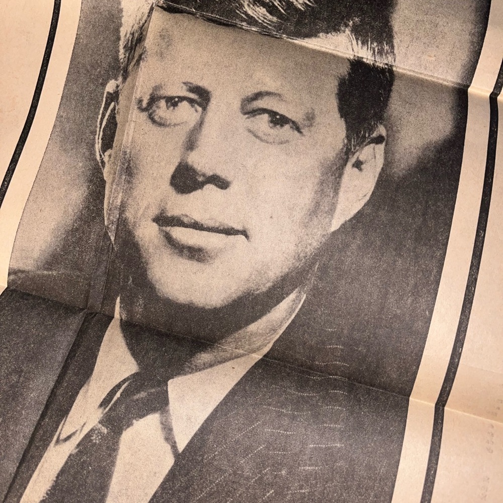 Vintage Black and White JFK Poster